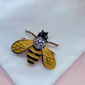 Yellow Bee Enamel Brooch